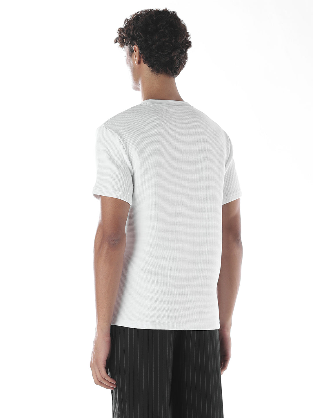 Chest Pocket Crew Neck T-shirt- White