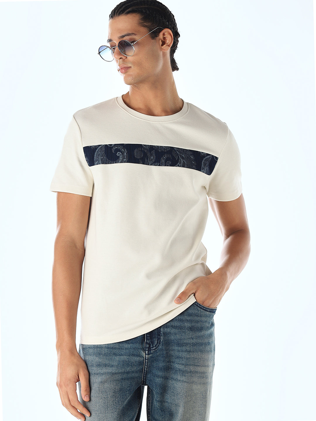 Cut & Sew Regular Fit T-shirt - L