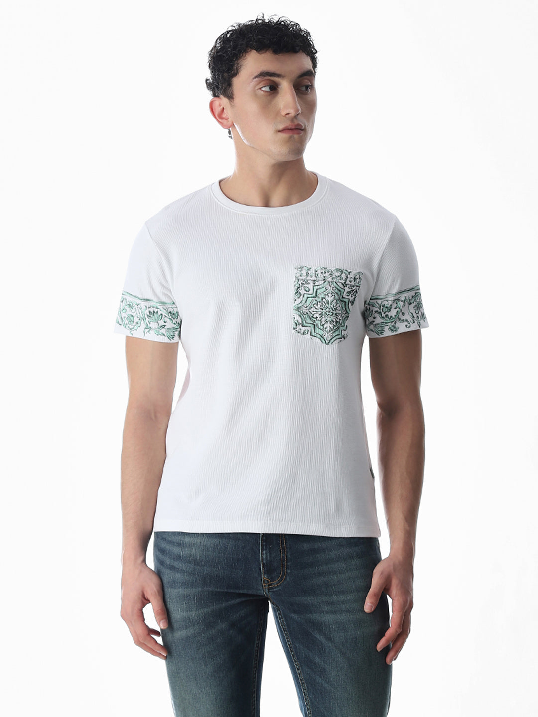 Printed Pocket Cotton T-shirt