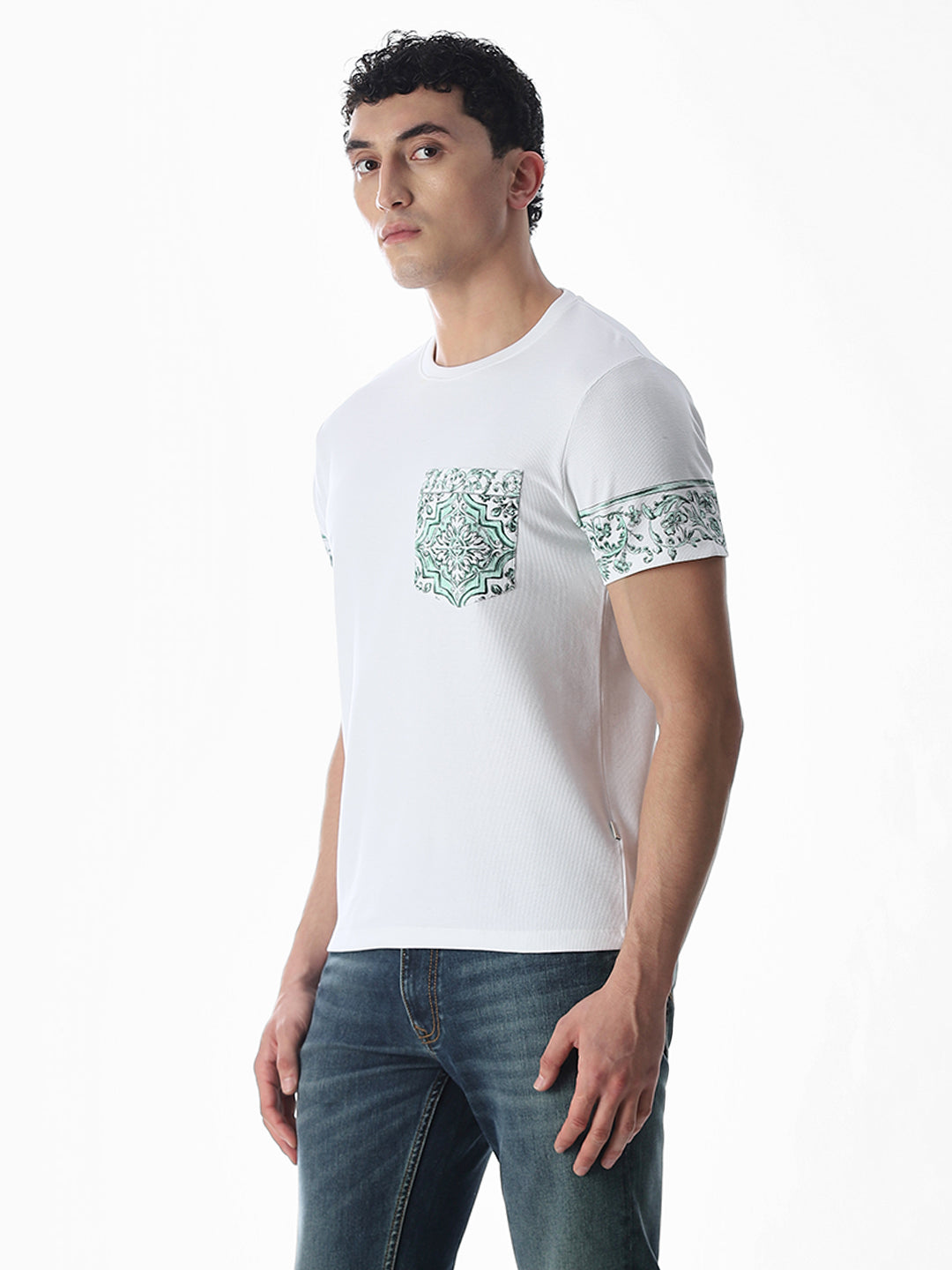 Printed Pocket Cotton T-shirt