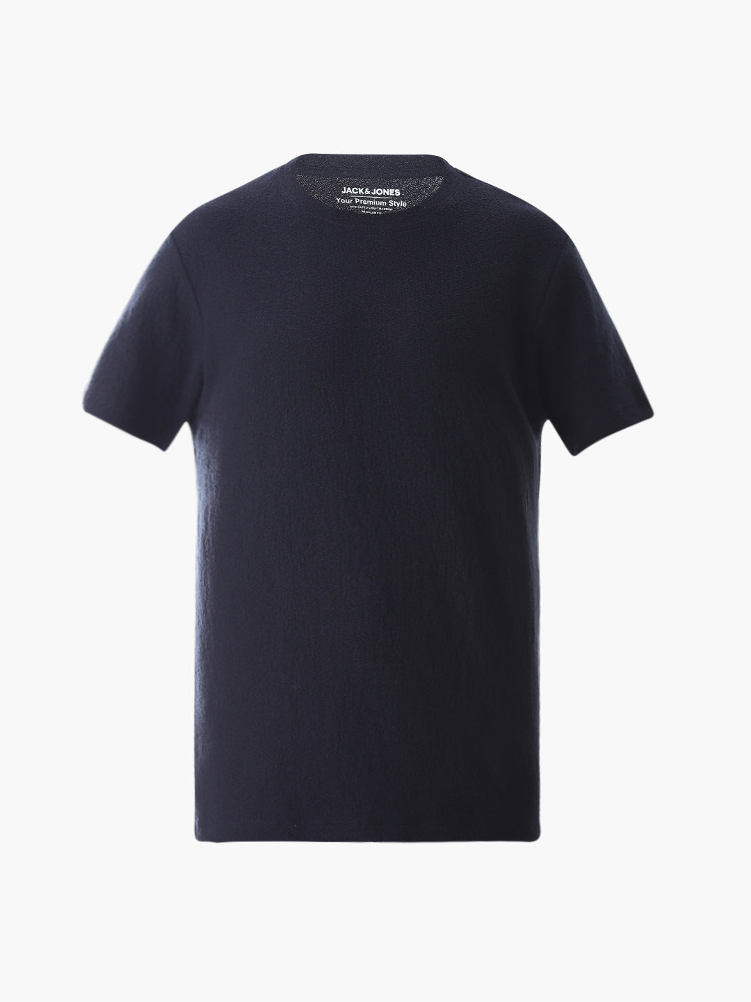 Navy Blue Cotton Crew Neck T-shirt