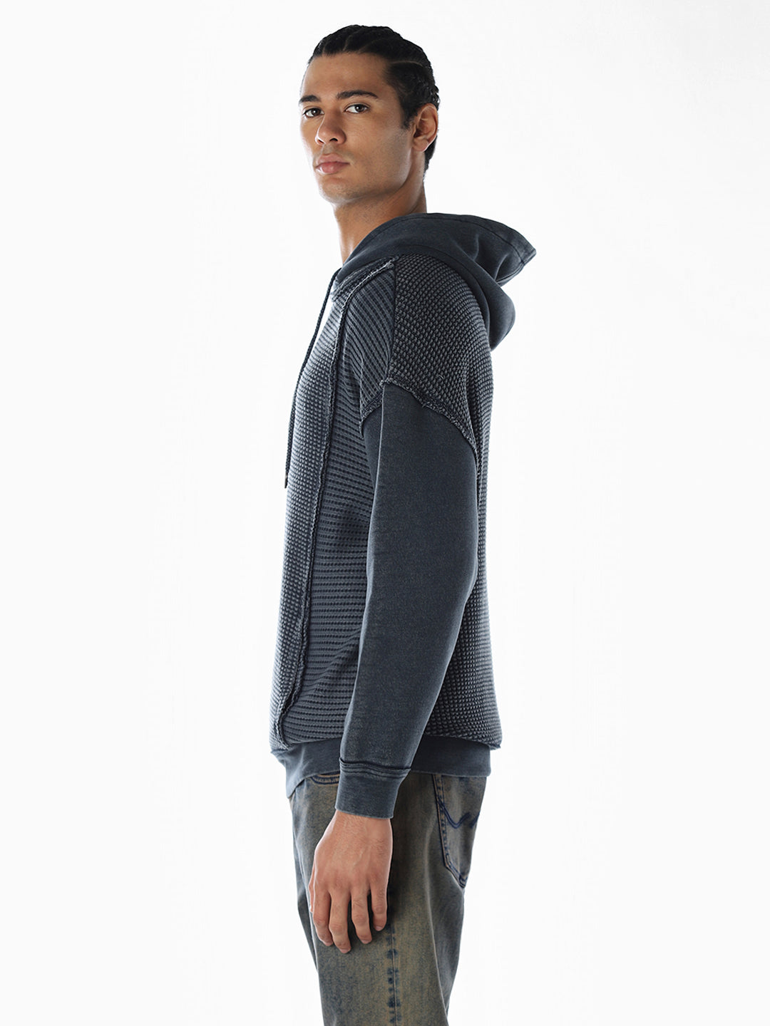 Cut & Sew Hooded Sweatshirt