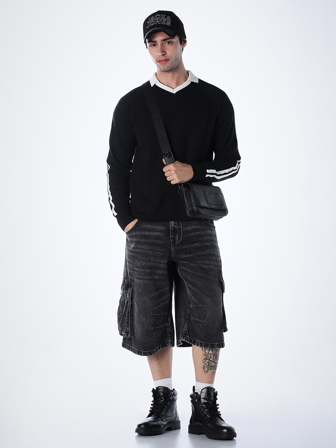 Black Contrast Tipping Cotton Polo