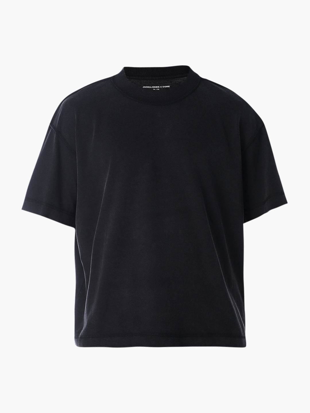 Acid Wash Cotton T-shirt - Black