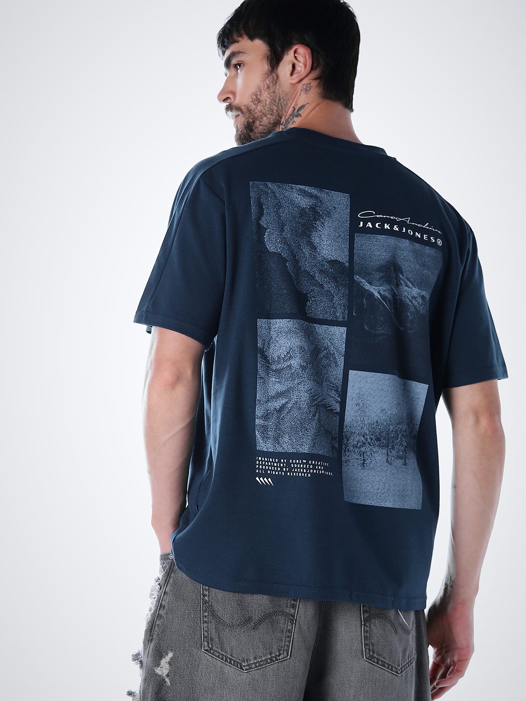 Back Print Oversized T-shirt - S