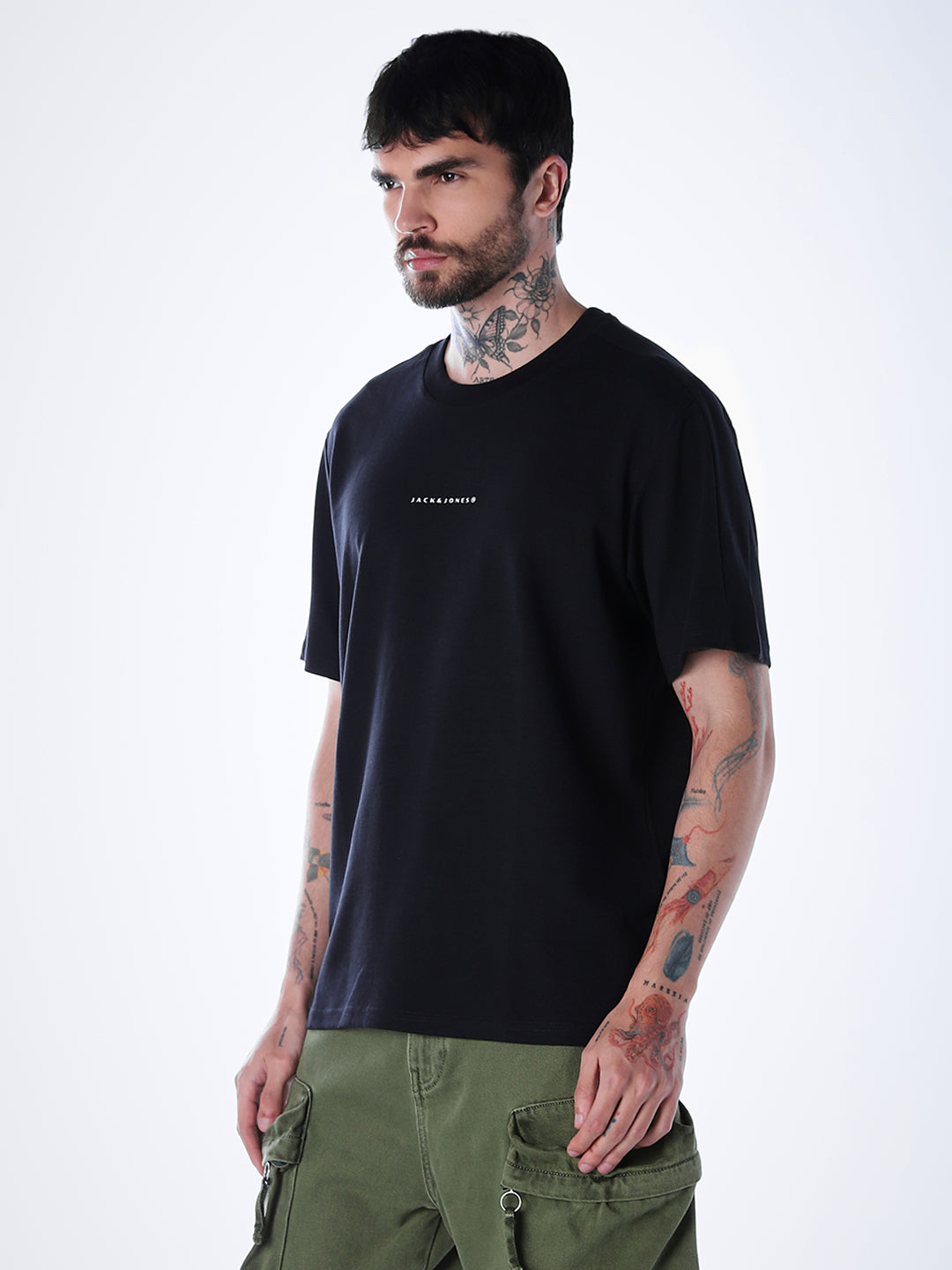Back Print Oversized T-shirt - Black