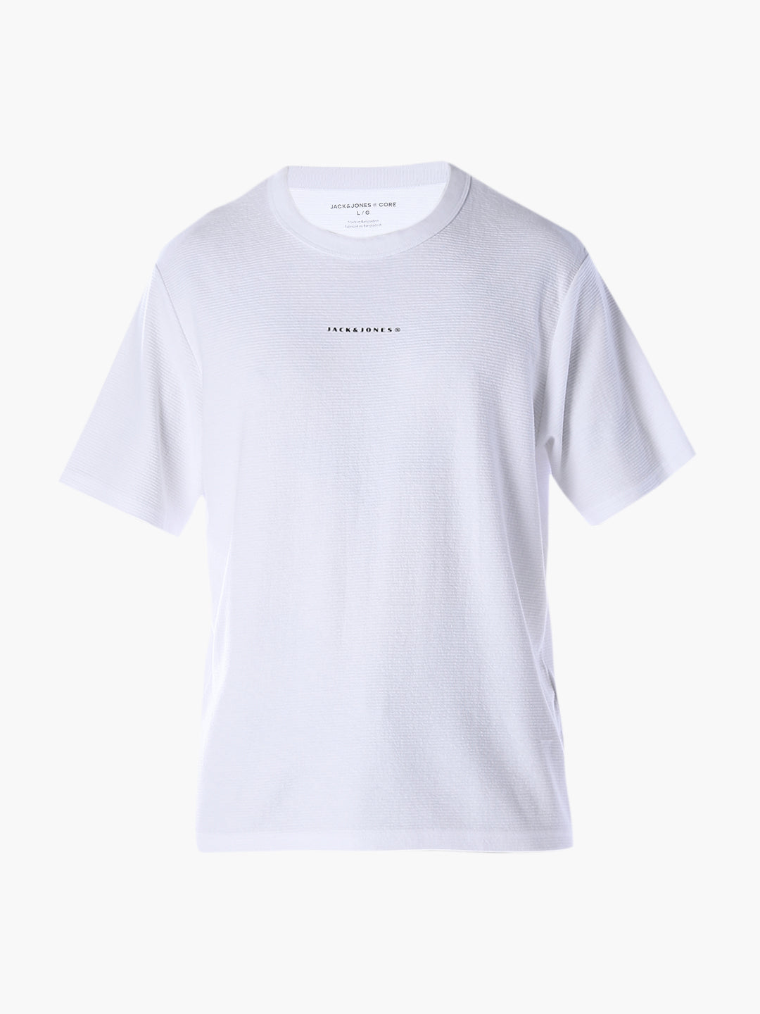 Structured Crew Neck Oversized T-shirt - White