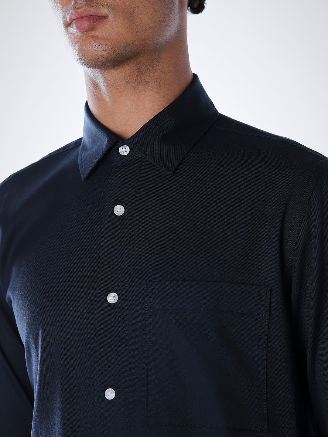 Lyocell Slim Fit Shirt - Blue