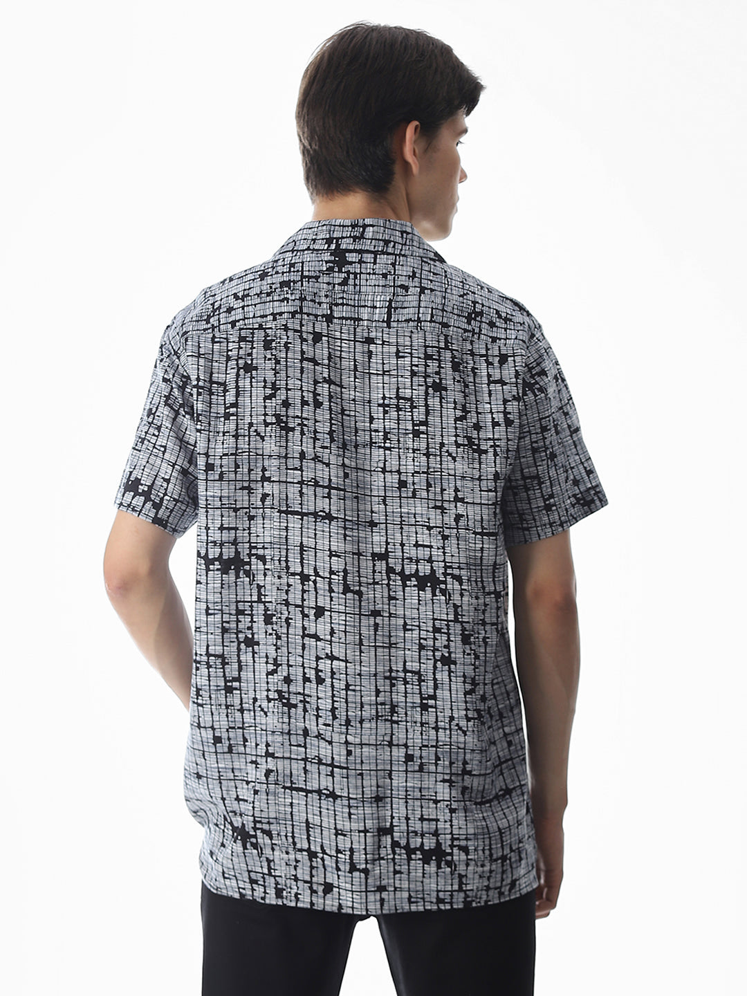 Black Printed Viscose Shirt