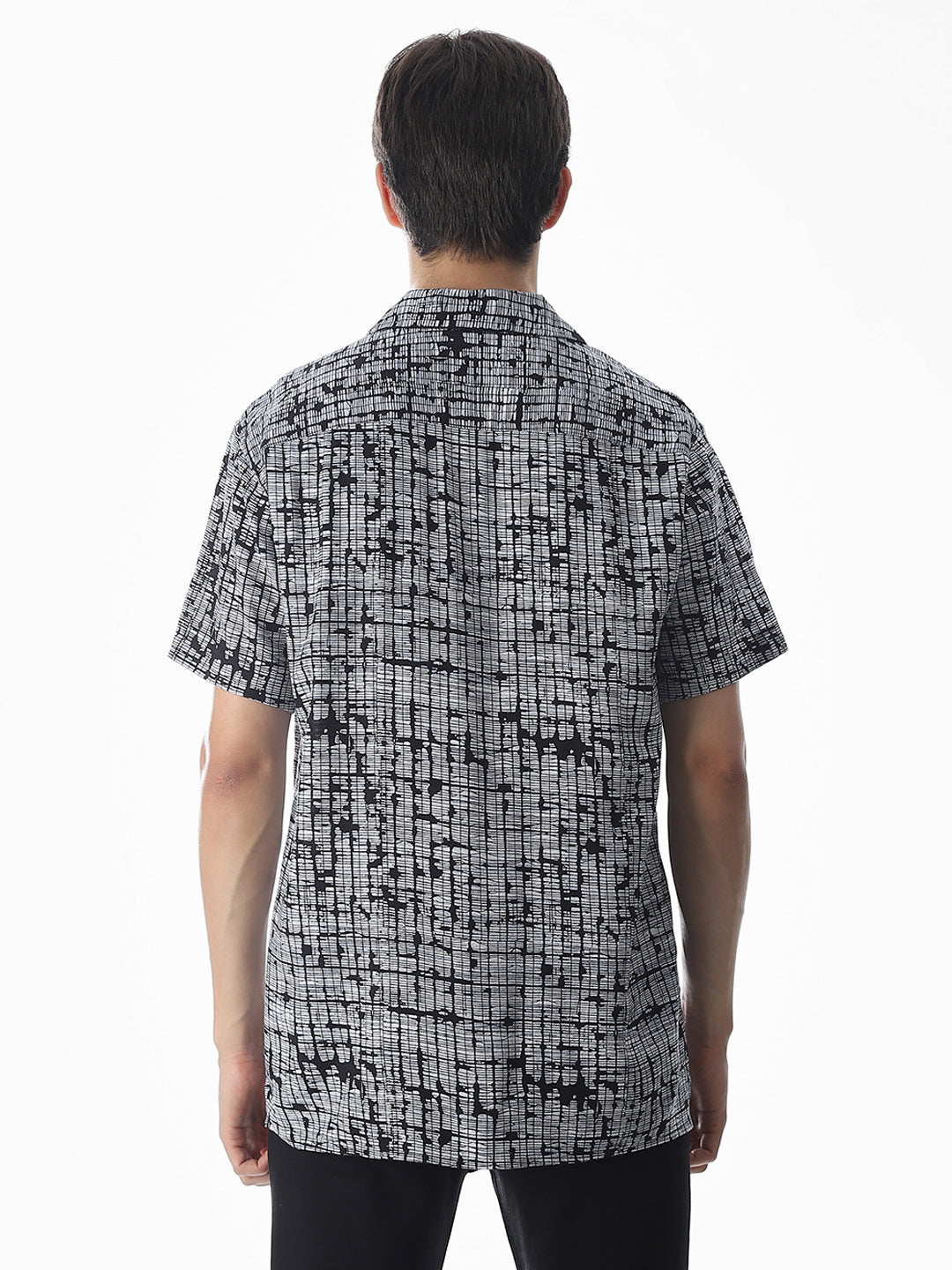Black Printed Viscose Shirt