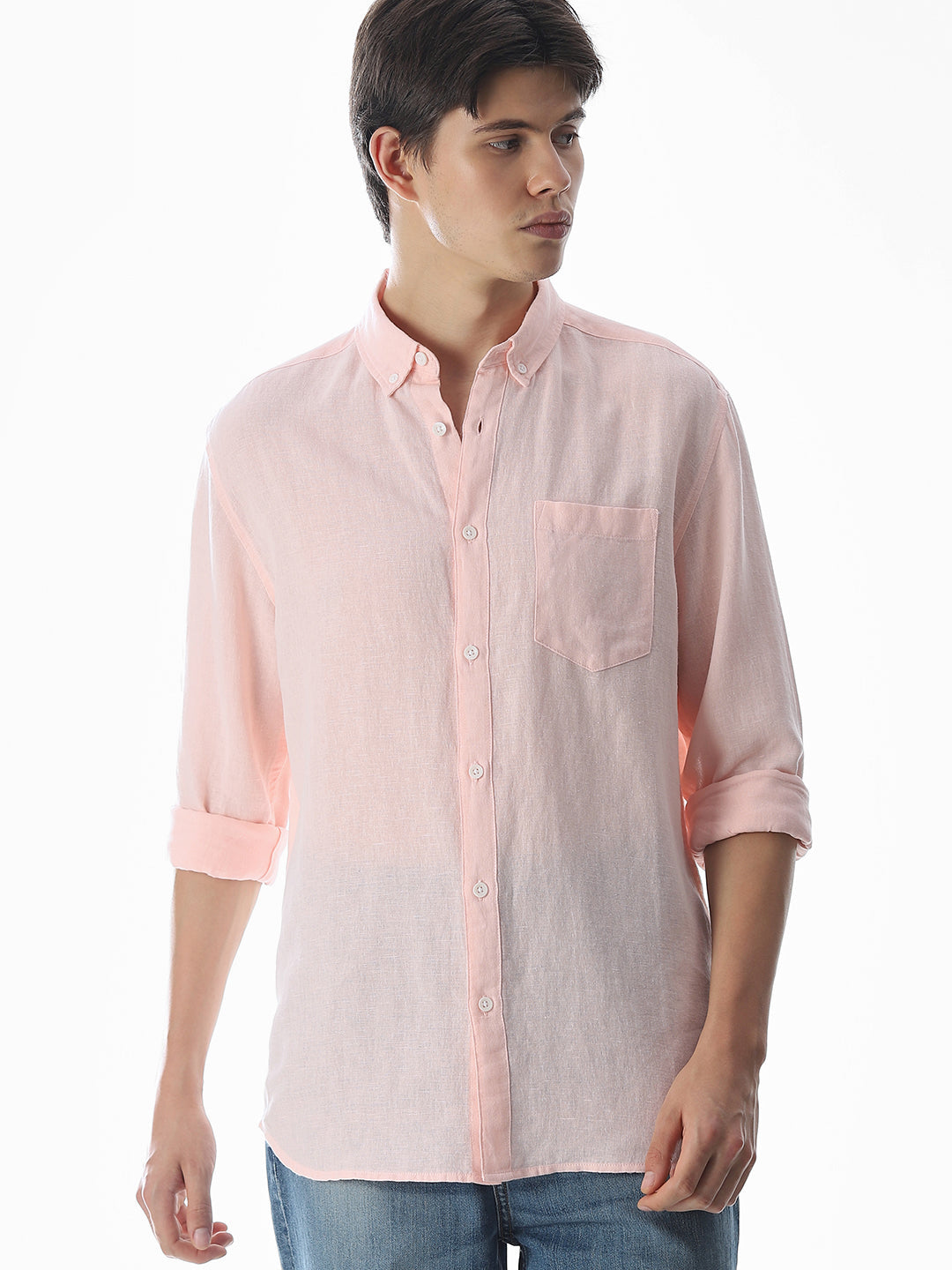 Pink Regular Fit Shirt