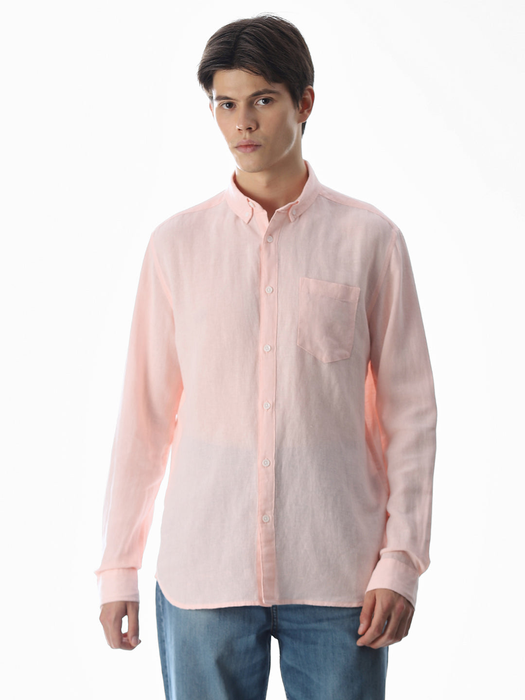 Pink Regular Fit Shirt