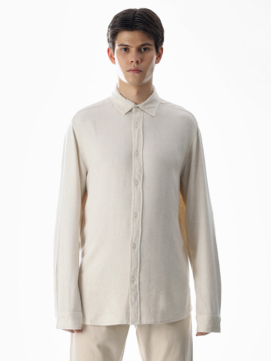 Beige Full Sleeves Shirt