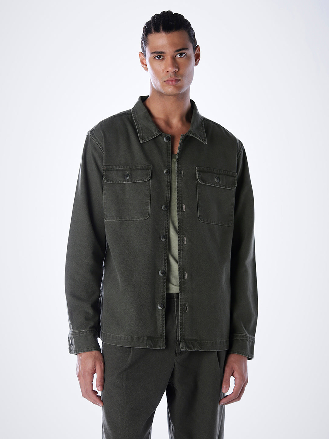 Cotton Denim Regular Fit Shirt