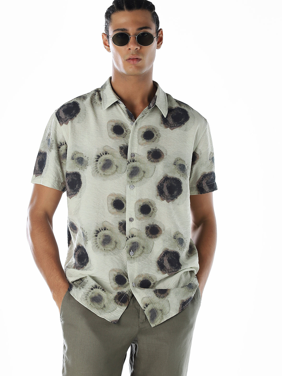 Viscose Blend Comfort Fit Shirt - S