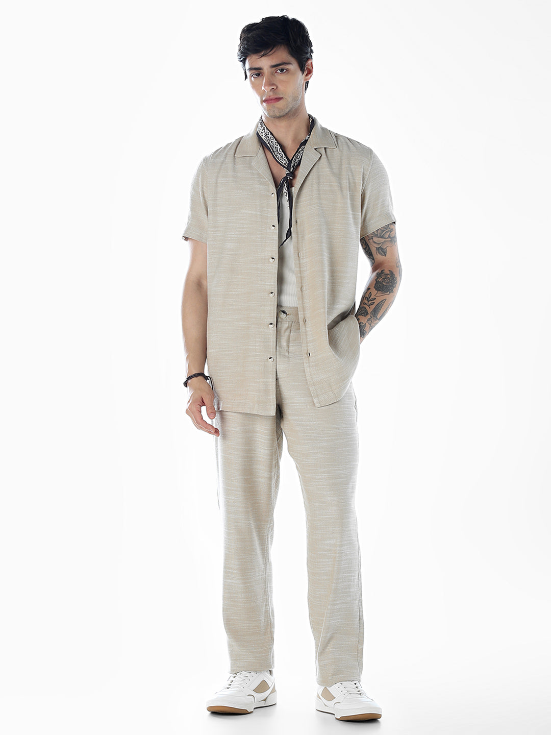 Self-Design Regular Fit Pants