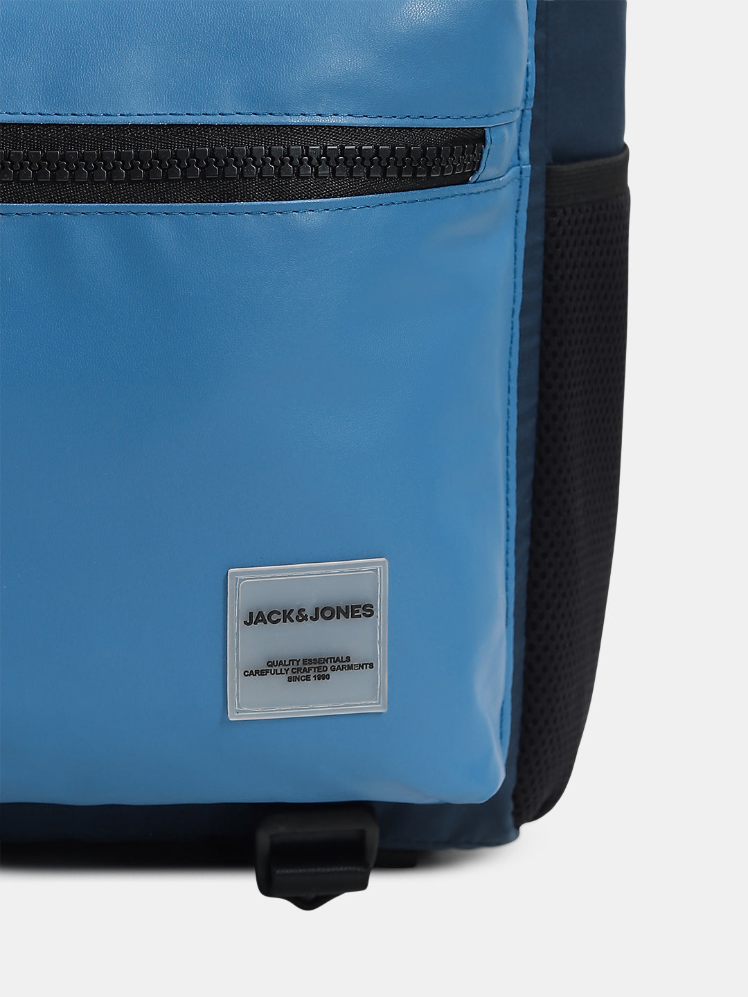 Colourblocked Roll-Top Backpack - Blue