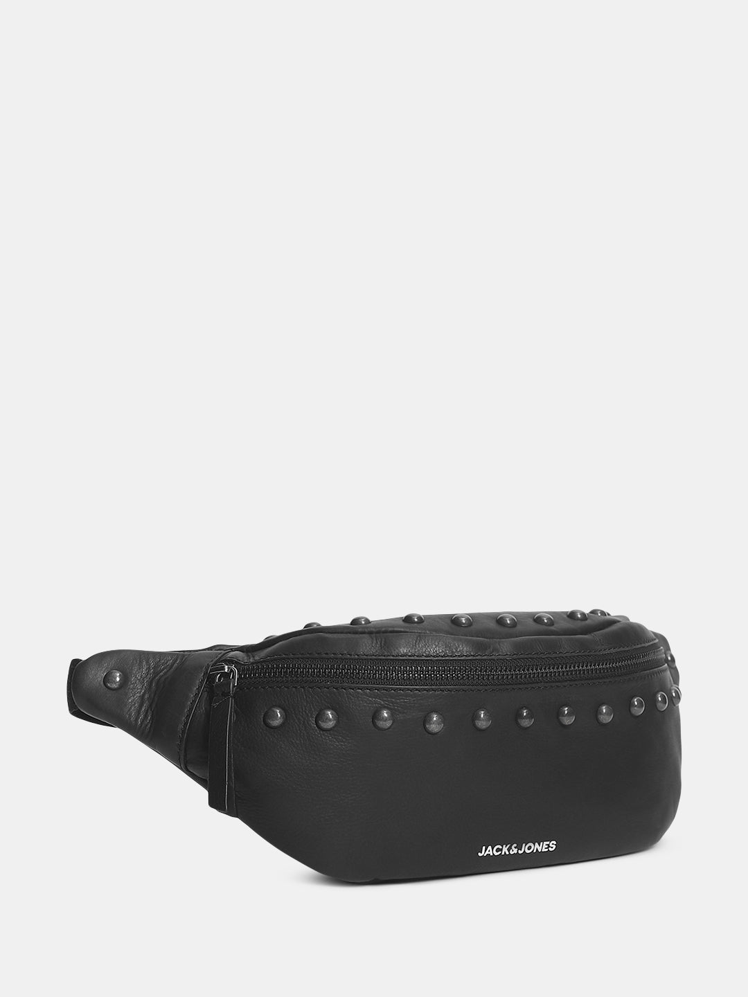 Studded Leather Chest Pack - Black