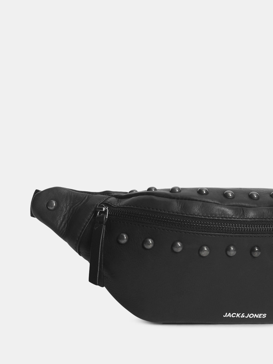 Studded Leather Chest Pack - Black