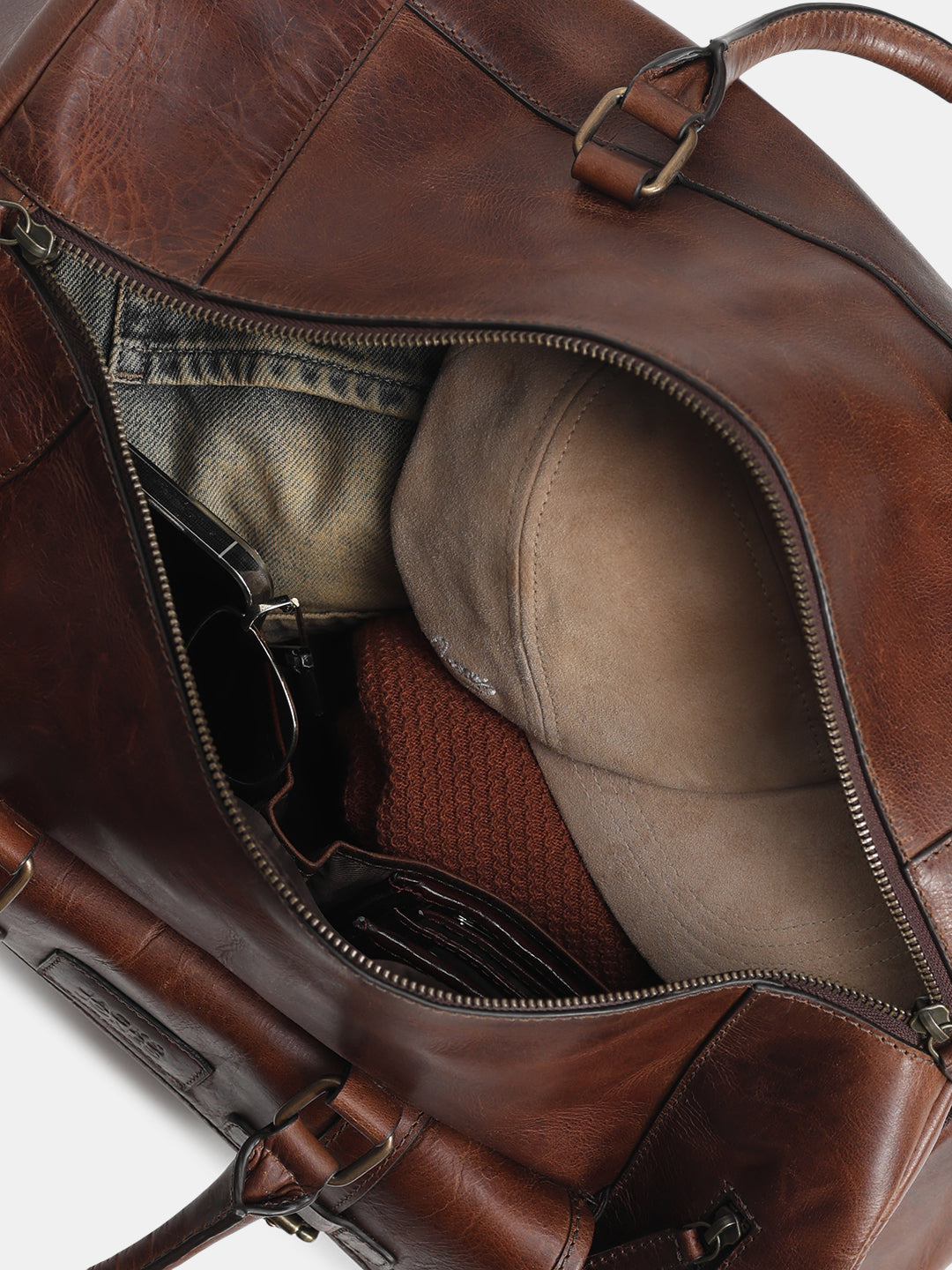 Dark Brown Premium Leather Duffle Bag