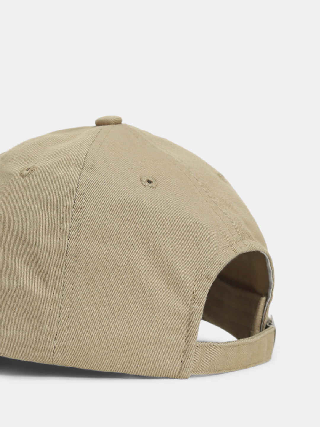 Embroidered Logo Baseball Cap - Beige