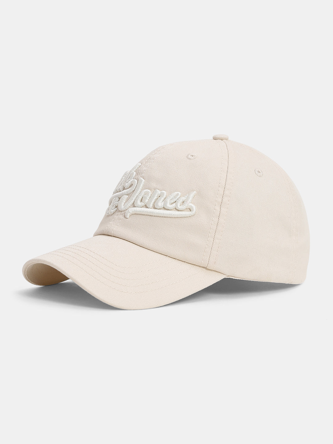 Beige Logo Text Baseball Cap