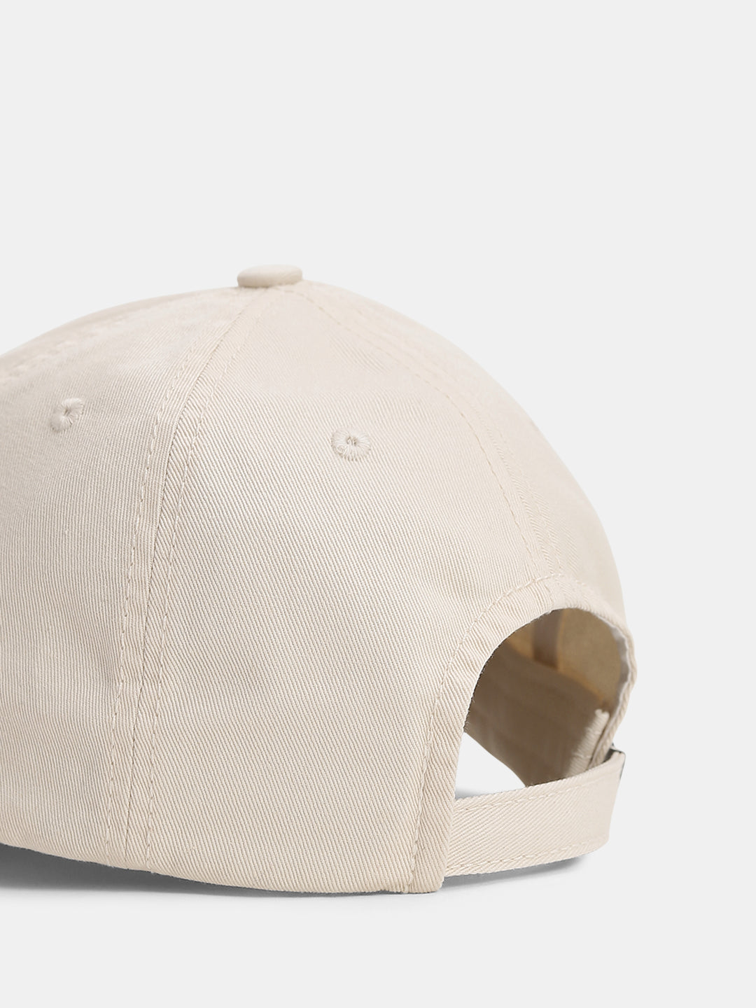 Beige Logo Text Baseball Cap