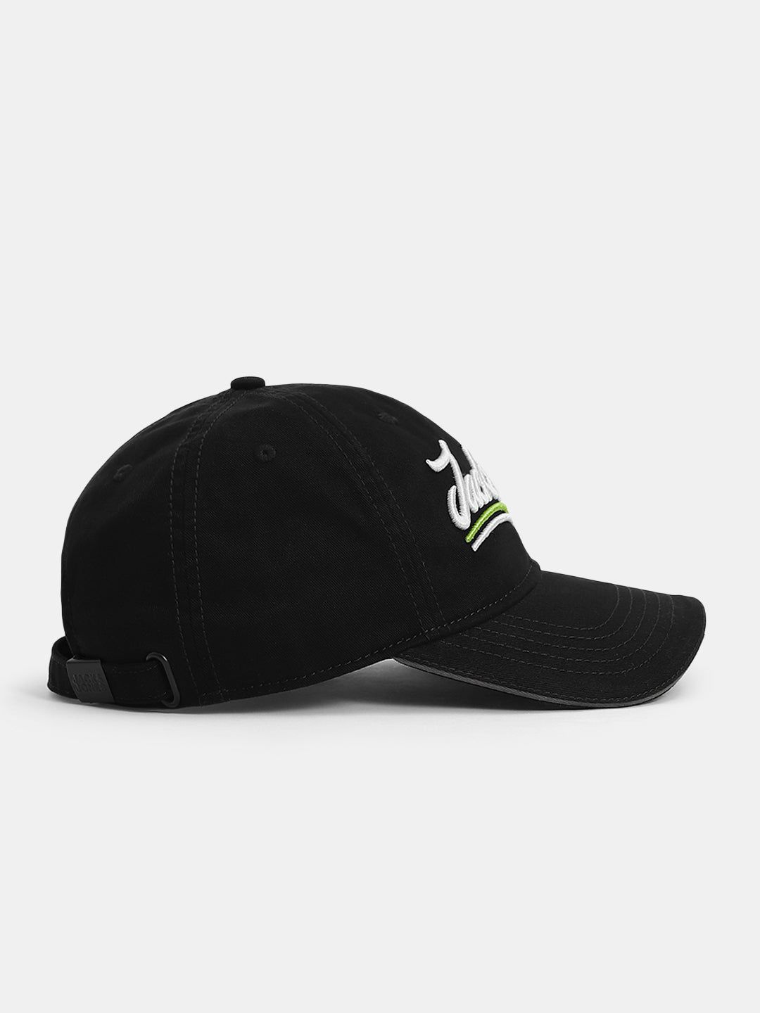 Black Cursive Logo Baseball Cap