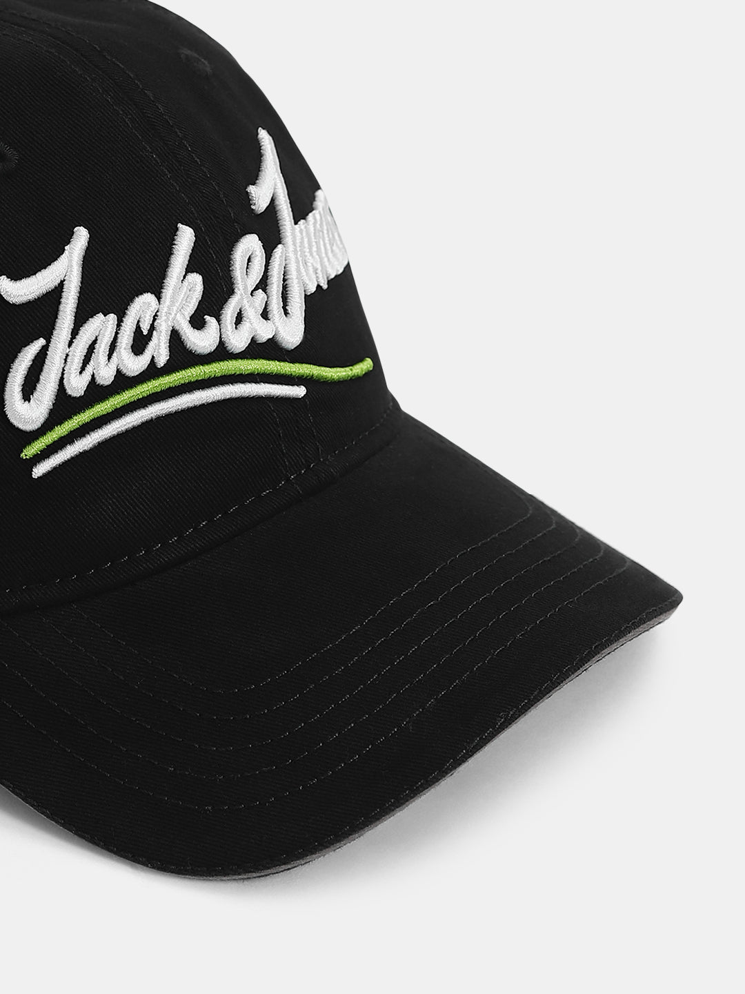 Black Cursive Logo Baseball Cap