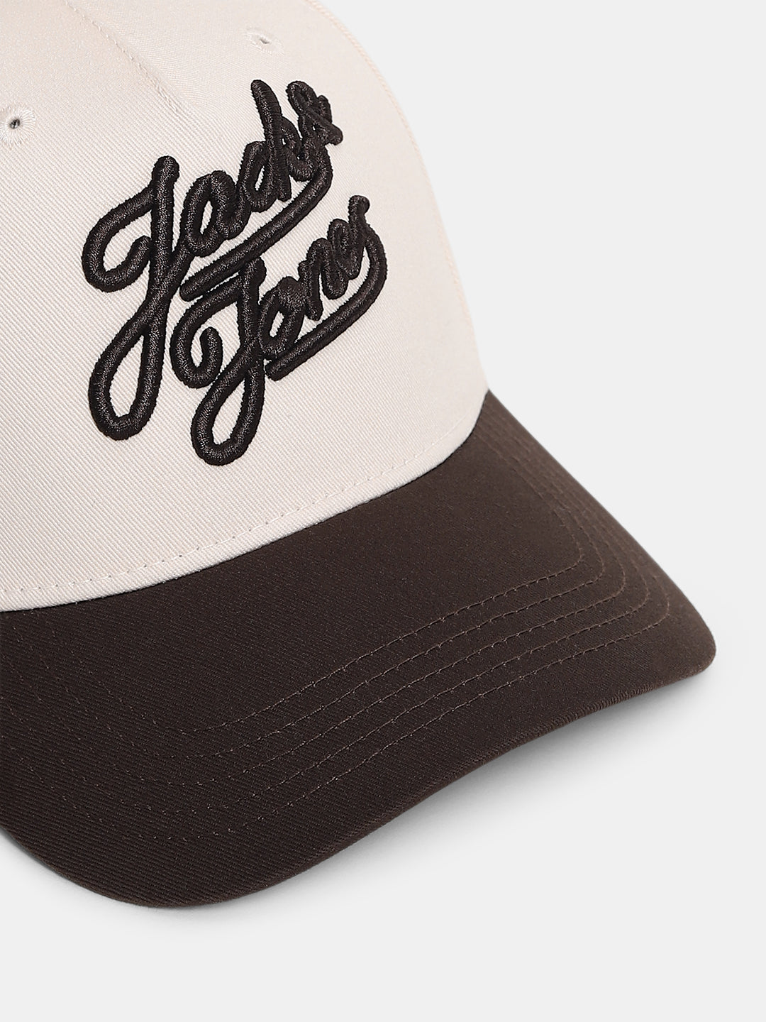 Brown Logo Print Colourblocked Cap