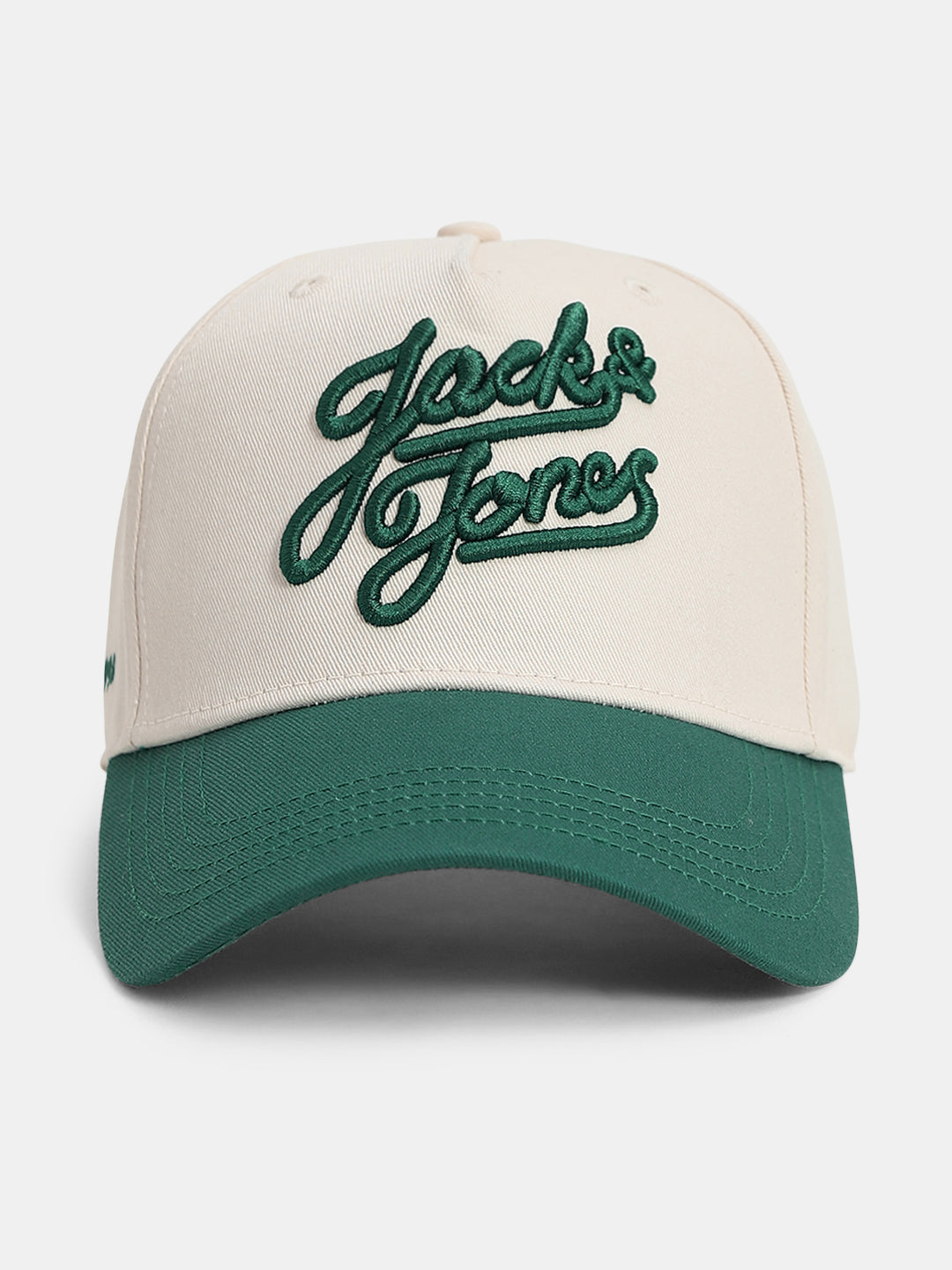 Green Colourblocked Baseball Cap - Free Size