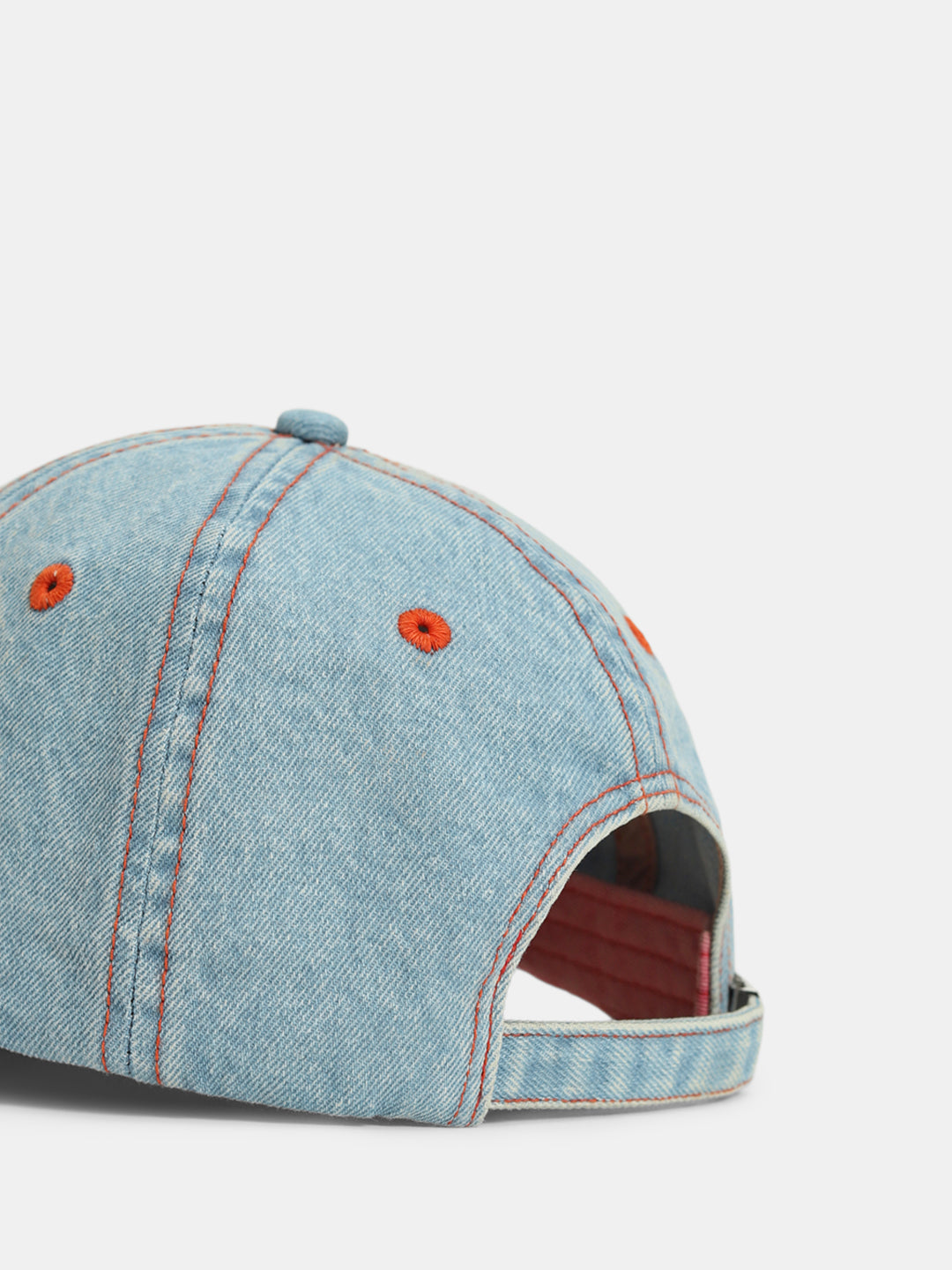 Contrast Logo Denim Baseball Cap