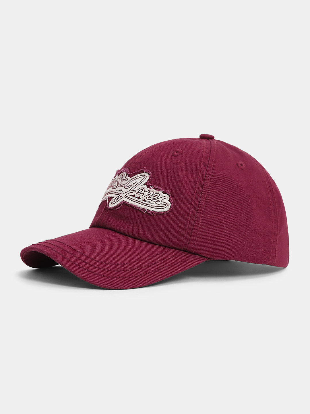 Maroon Ripped Logo Baseball Cap