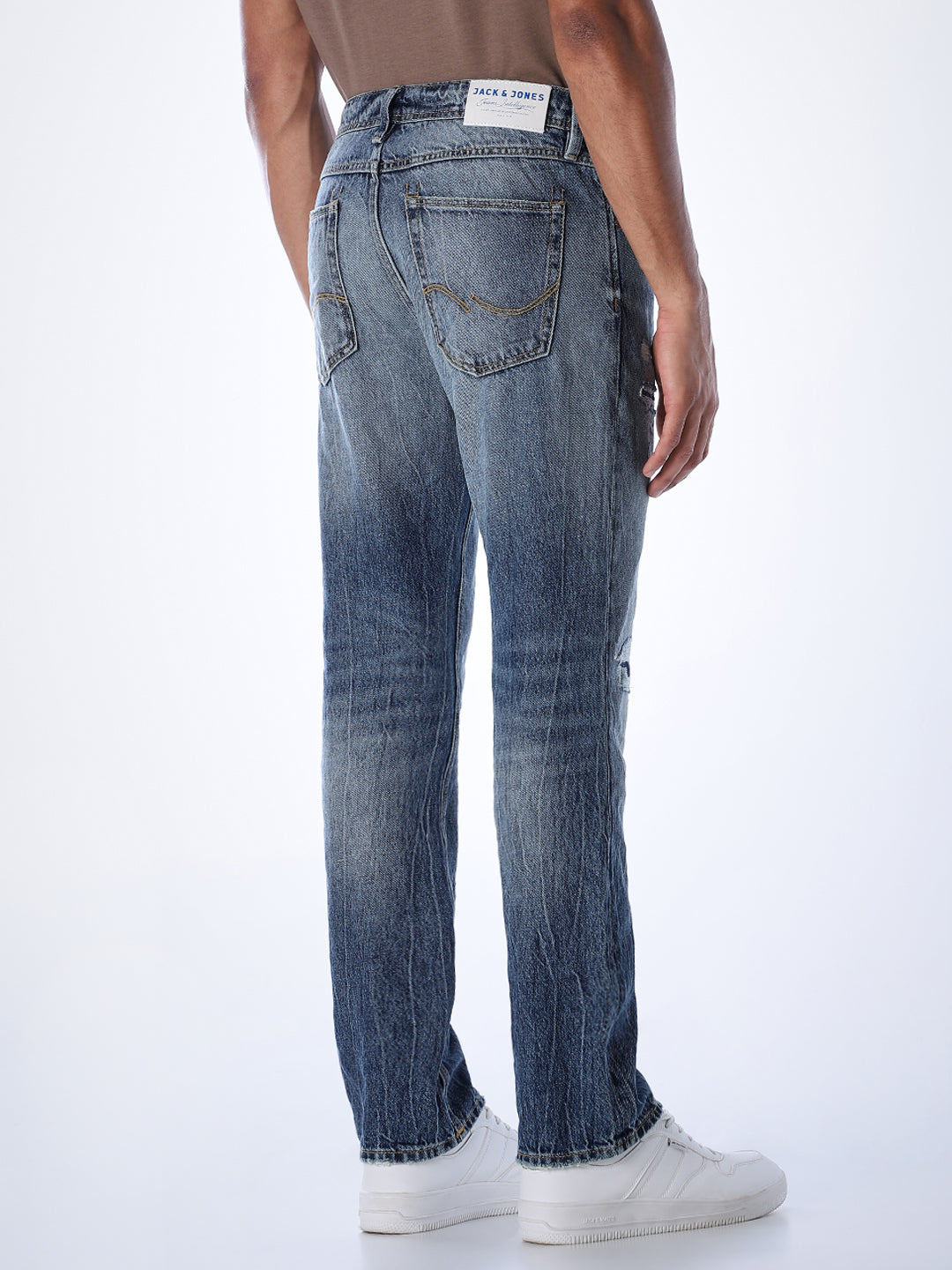 Heavily Distressed Clark Regular Fit Jeans