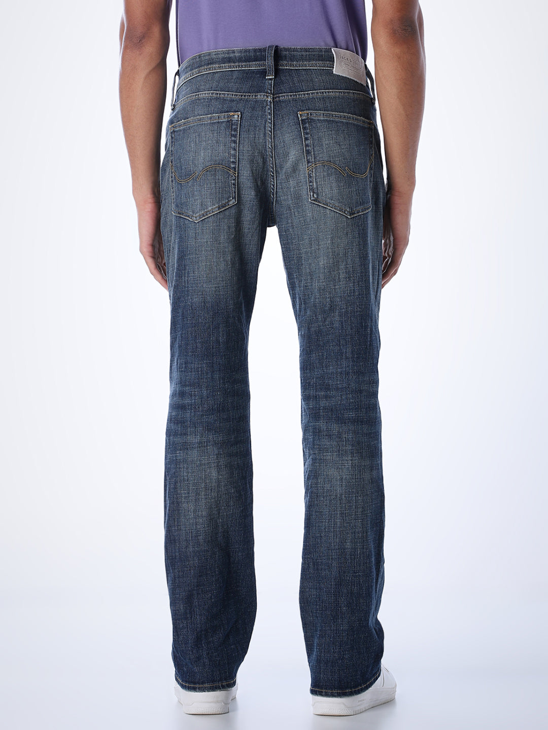 Mildly Distressed Cliff Bootcut Jeans