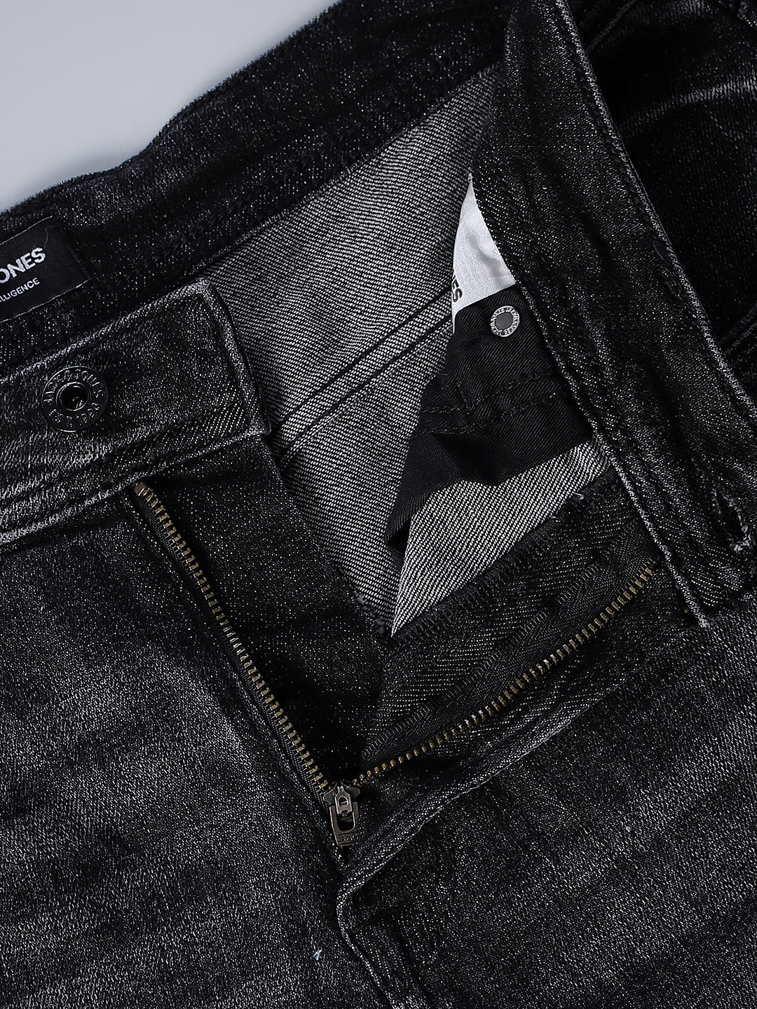 Mildly Distressed Cliff Bootcut Jeans - Black