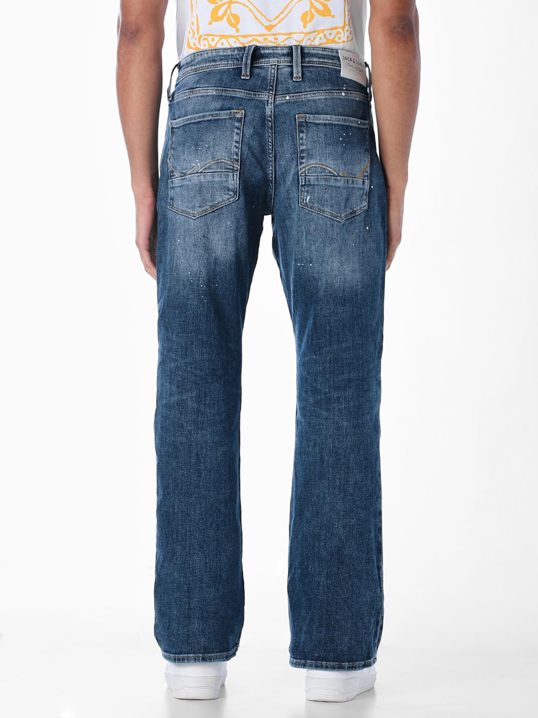 5 Pocket Distressed Bootcut Jeans