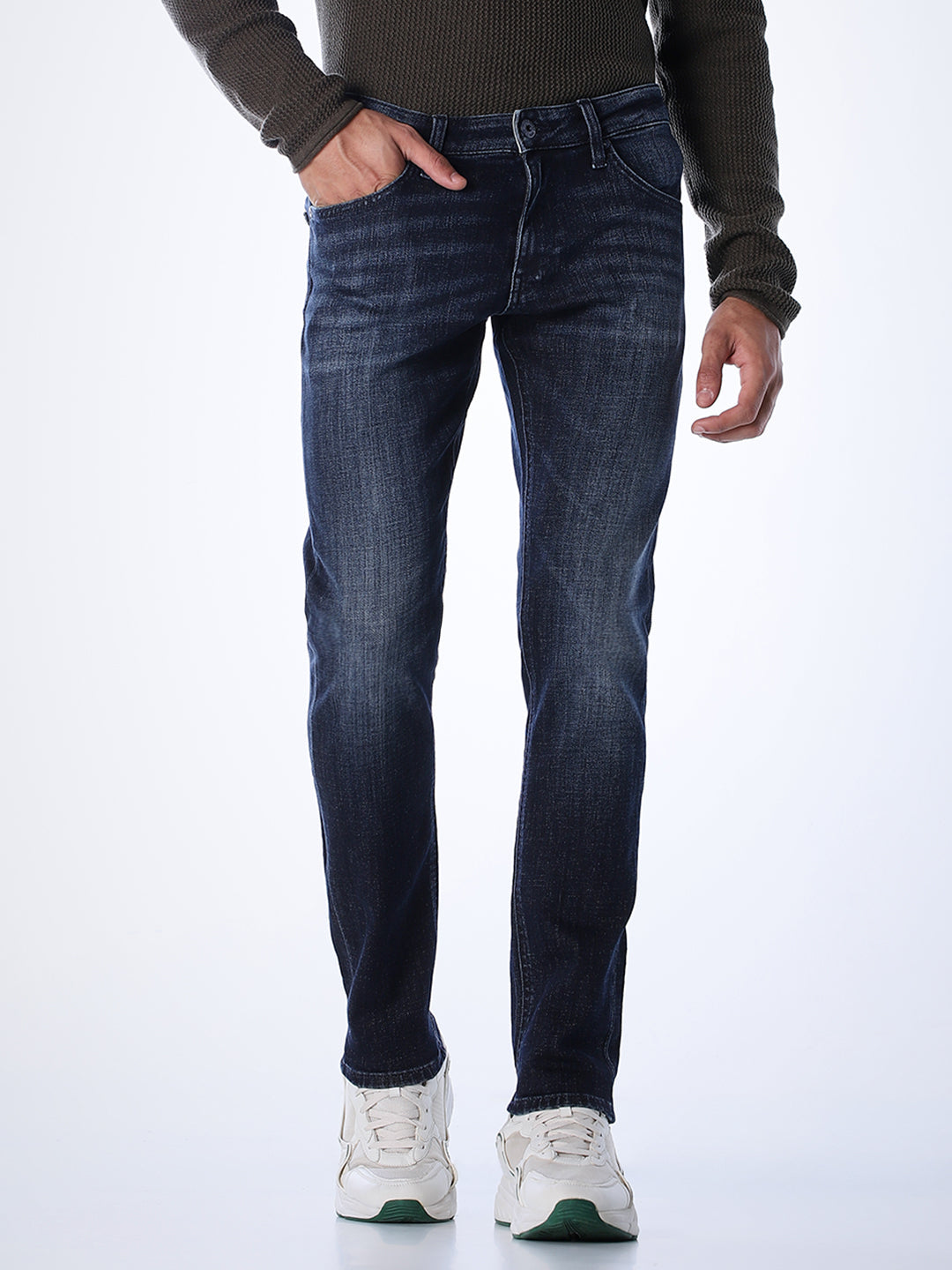 5 Pocket Glenn Slim Fit Jeans - Dark Blue