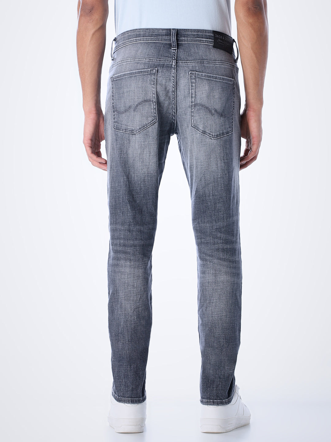 Heavily Distressed Glenn Slim Fit Jeans - Grey