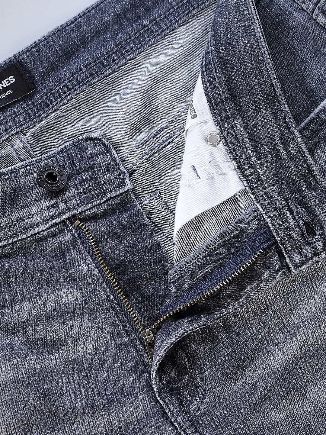 Heavily Distressed Glenn Slim Fit Jeans - Grey