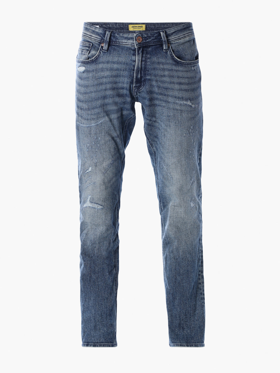 Mildly Distressed Clark Regular Fit Jeans