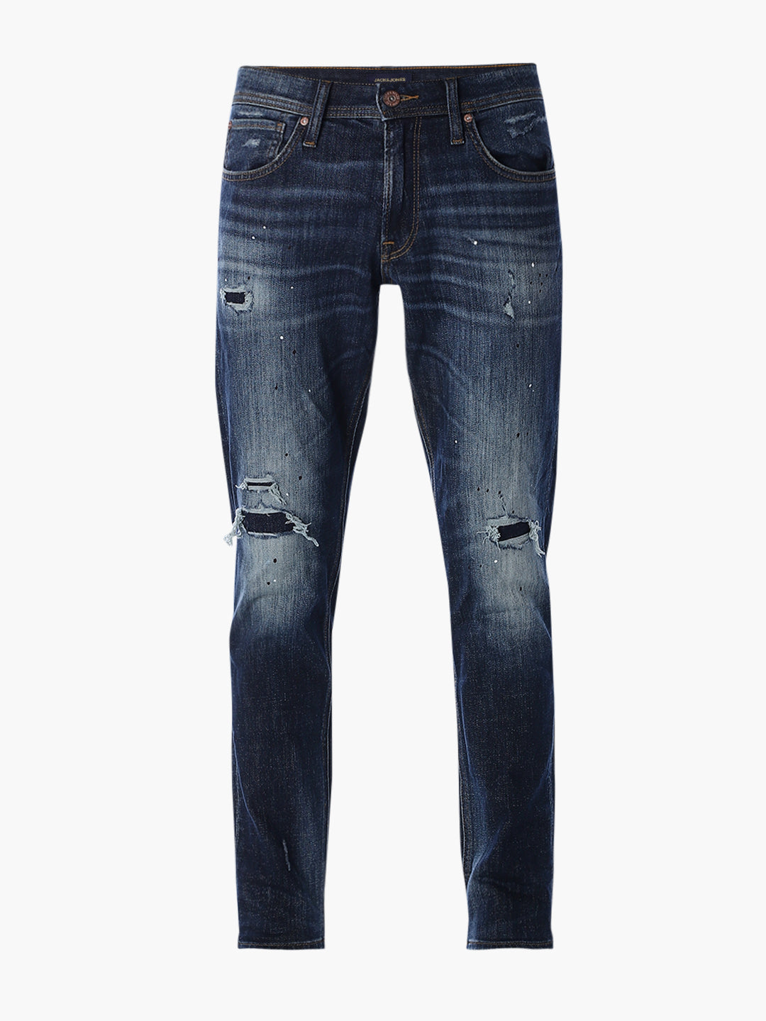 Heavily Distressed Slim Fit Jeans