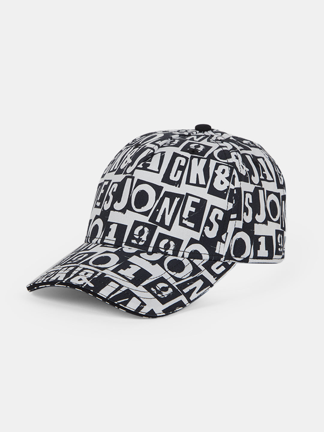 Boys Black & White Printed Cap