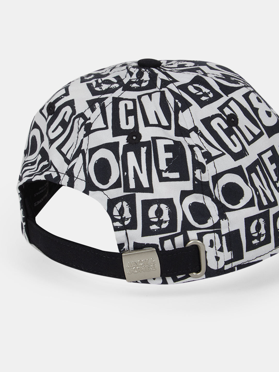 Boys Black & White Printed Cap