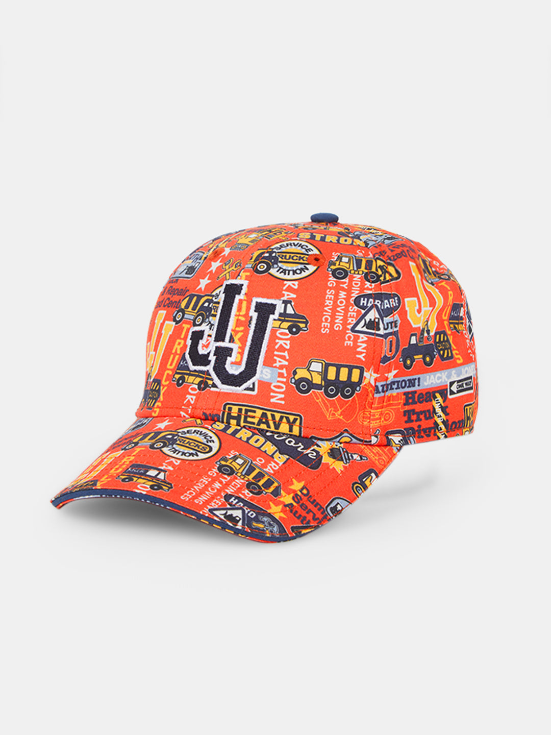 Boys Red Printed Cap