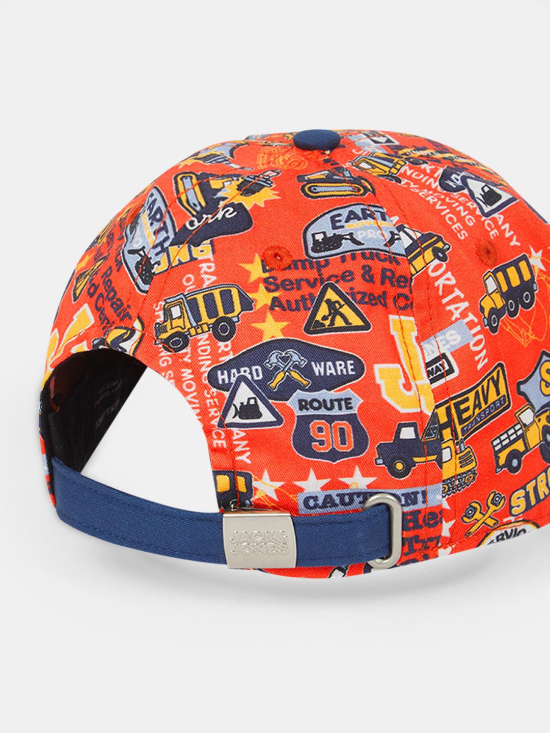Boys Red Printed Cap