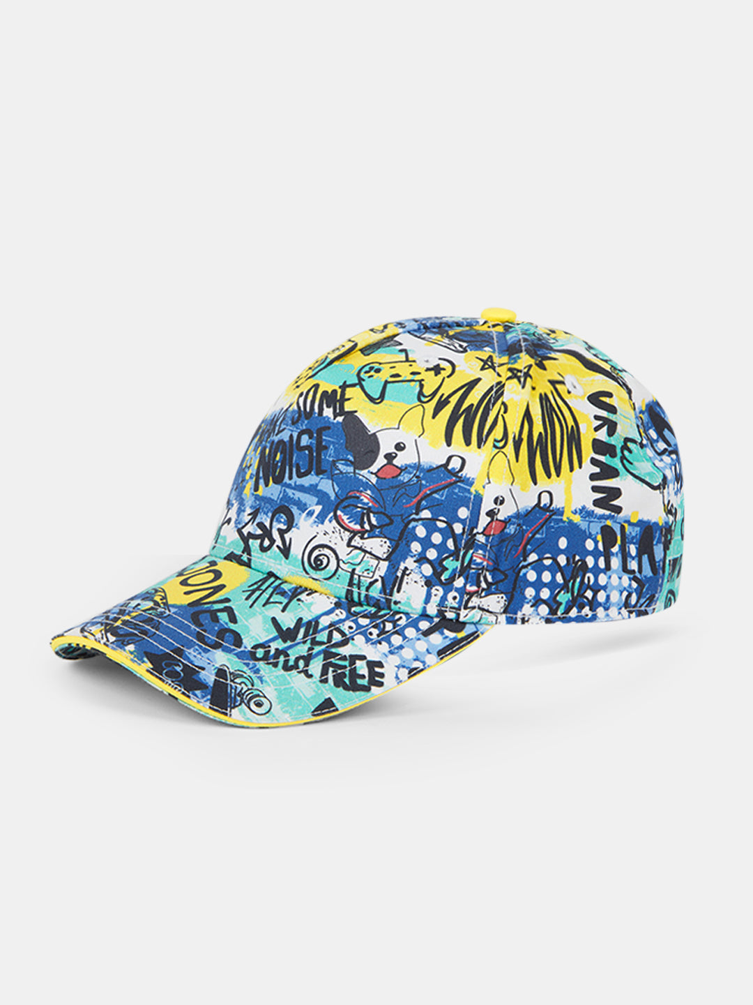 Boys Blue Graphic Print Cap