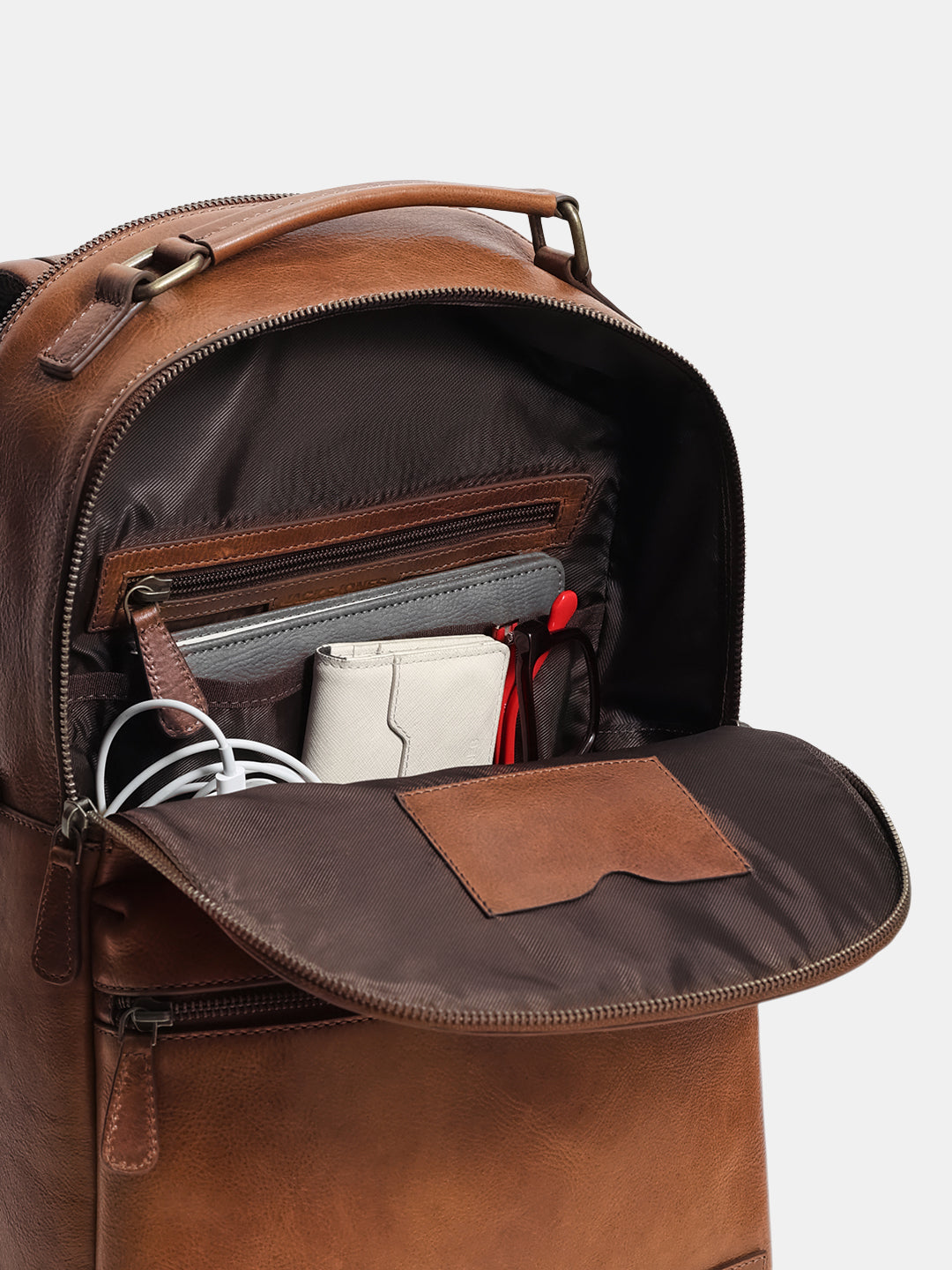 Brown Premium Leather Backpack