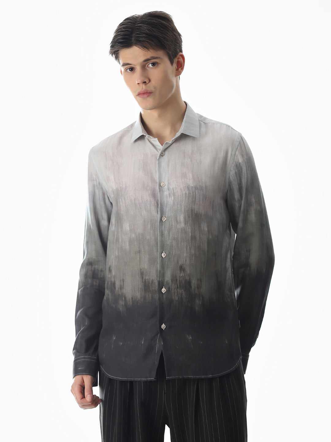 Ombre Tencel Blend Shirt