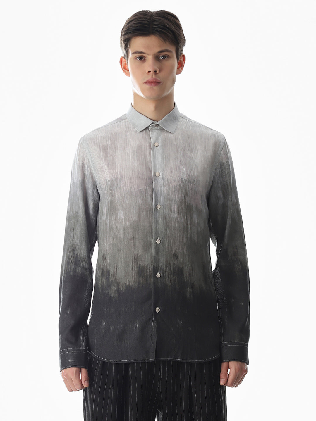 Ombre Tencel Blend Shirt